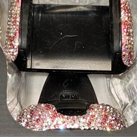 BEBE Bling Car Mount Crystal Dashboard Phone Holder Up to 4” W 360 Full Rotation - Picture 8 of 12
